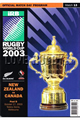 New Zealand v Canada 2003 rugby  Programme